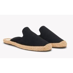 New Soludos The Dali Mule Espadrille Slide On Shoes, Black, Size 8-8.5